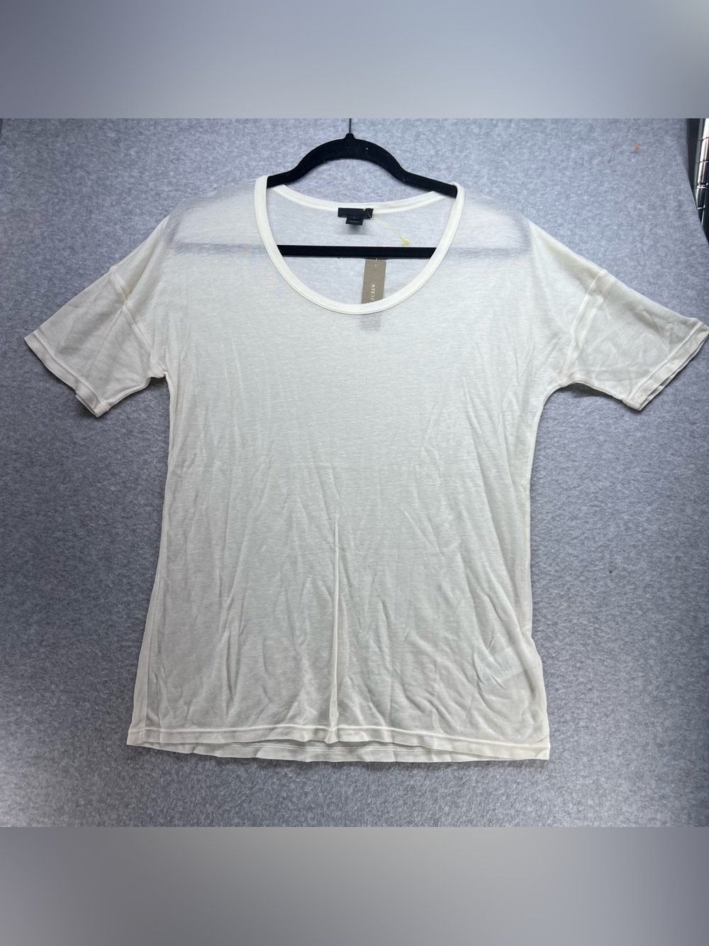 J. Crew Cream Scoop Neck Short Sleeve Tee